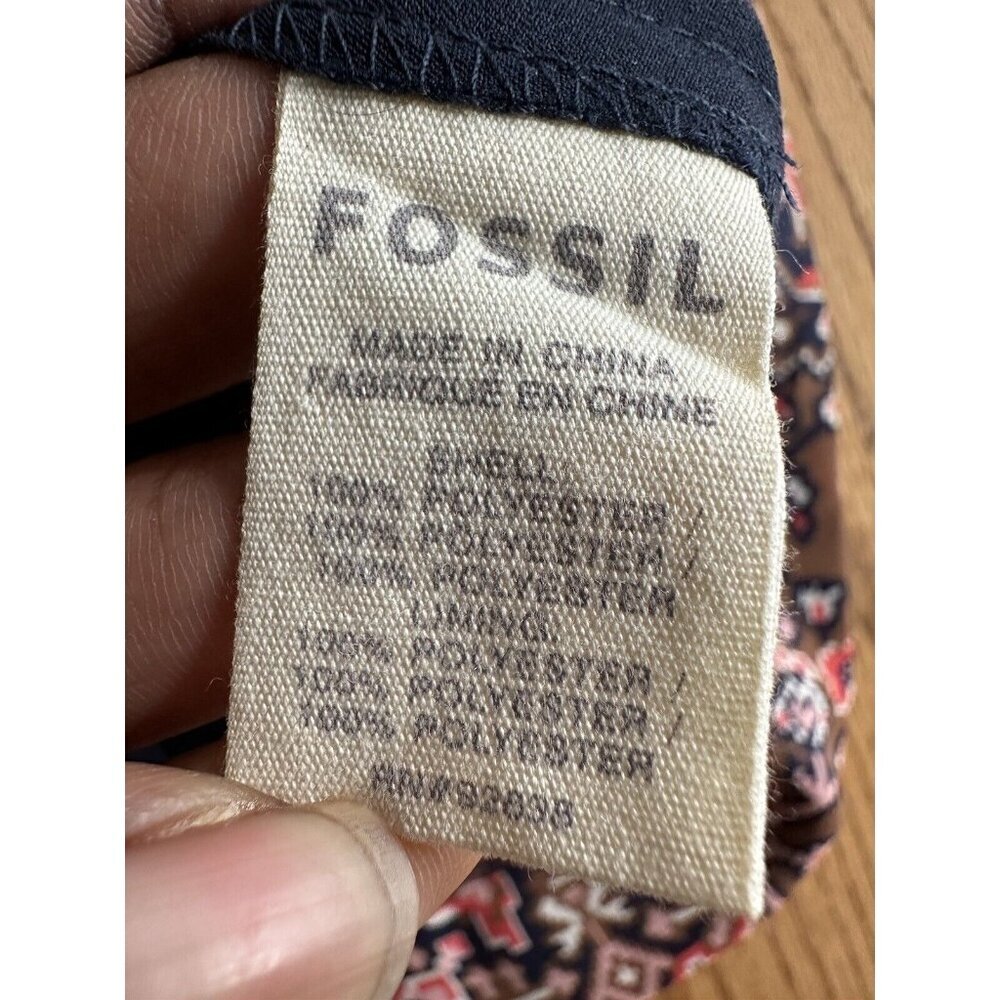 Fossil Multicolored Artsy Aztec Print Spaghetti S… - image 4